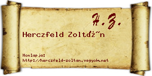 Herczfeld Zoltán névjegykártya